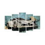Wallity Pintura decorativa de MDF 5 piezas Multicolor 5PMX-009